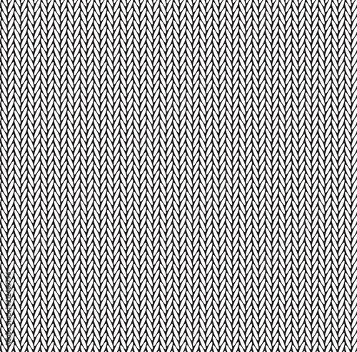 Black and white texture knitted sweater seamless pattern