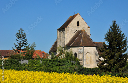 La Villeneuve Saint Martin, Ableiges; France - may 4 2016 : church photo