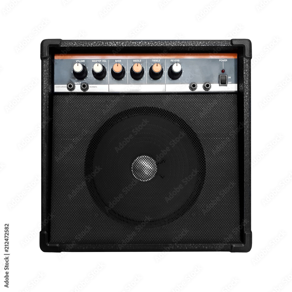 Fototapeta premium vintage guitar amplifier isolated on white