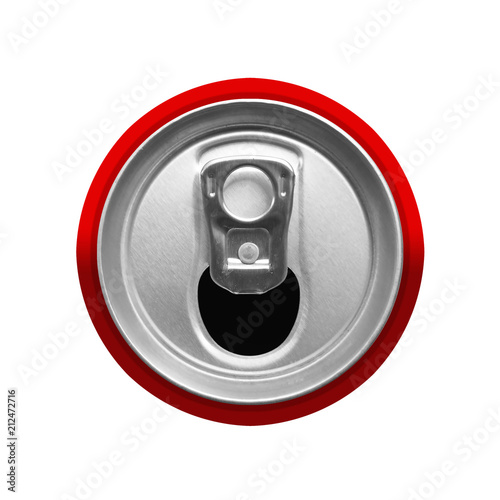 top view of drink can