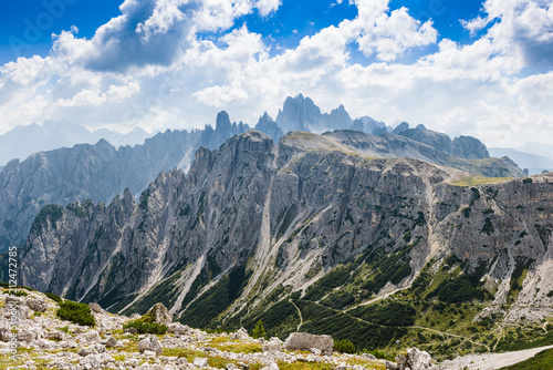 The Dolomites mountains.