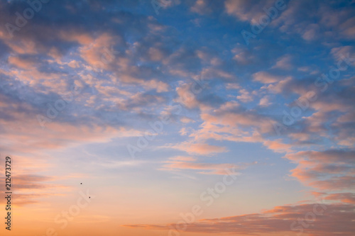 Beautiful sky with cloud at twilight time