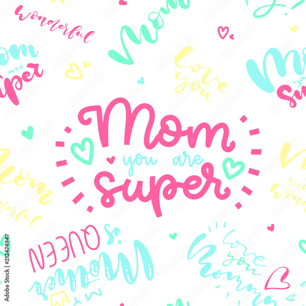 Happy Mother's day pattern.