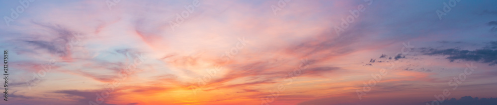 Colorful sunset twilight sky