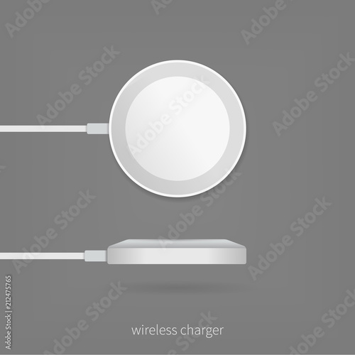 Wireless charger flat illustration