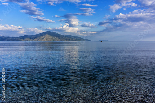 Picturesque view of Karaburun Peninsula. Karaburun Peninsula (Gadishulli i Karaburunit) - peninsula located in southwestern Albania on the border of two seas Adriatic Sea and Ionian Sea.