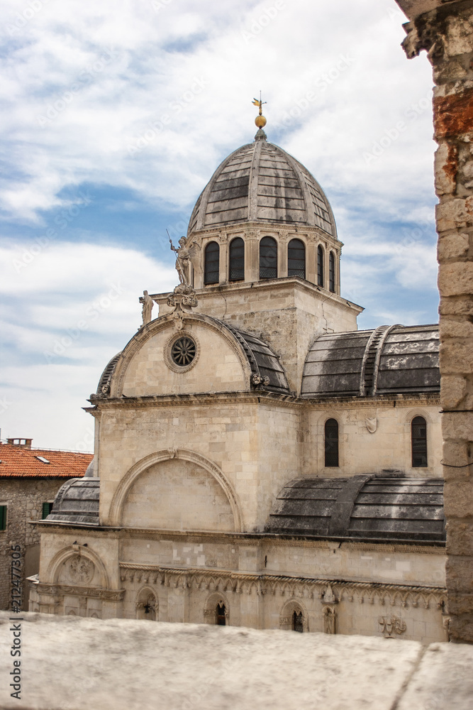 Cattedrale di San Giacomo a Sibenik, importante monumento culturale in Croazia, inserita nei monumenti protetti dall'UNESCO 