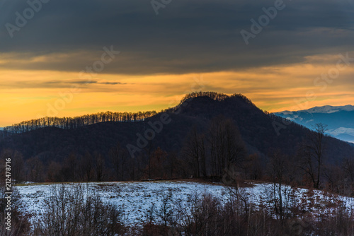 Winter landscape at the morning