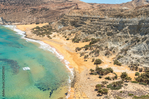 Fototapeta Naklejka Na Ścianę i Meble -  The Potamos beach at the northwest coast of the island Gavdos