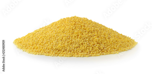 Pile of millet isolated on white