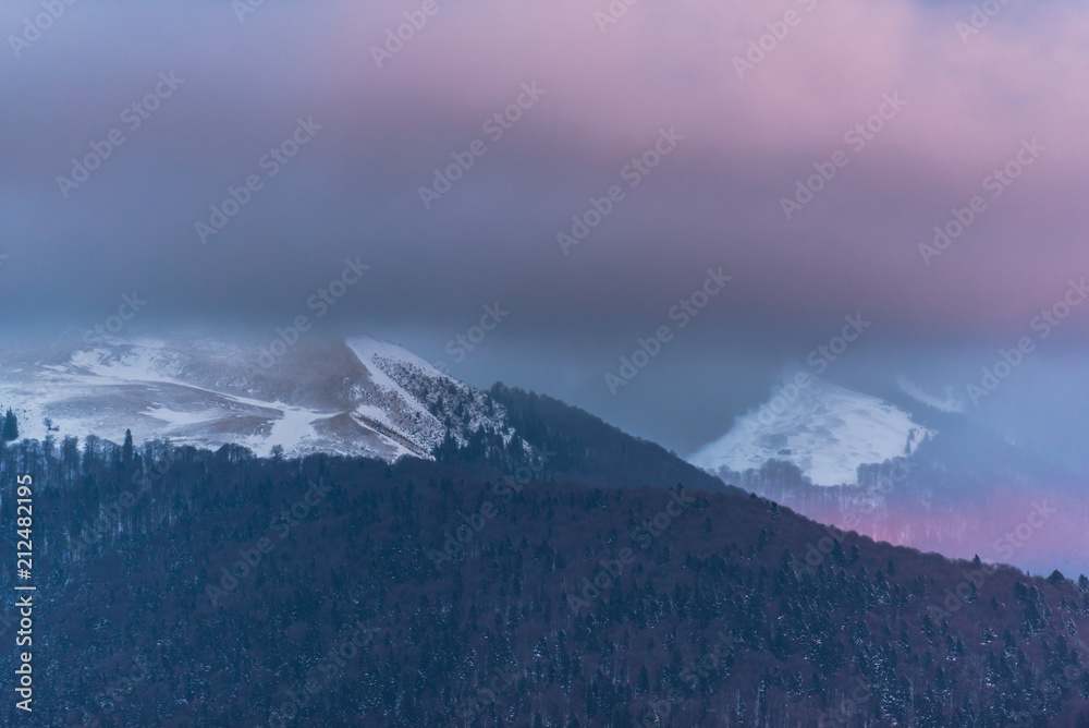 View with Baiului Mountains from the Poiana Stanii,Sinaia