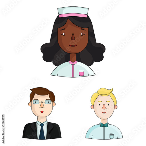 People of different professions cartoon icons in set collection for design. Worker and specialist vector symbol stock web illustration.