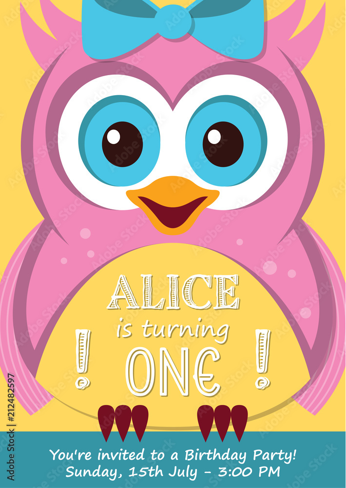First birthday party invitation card First birthday party invitation card