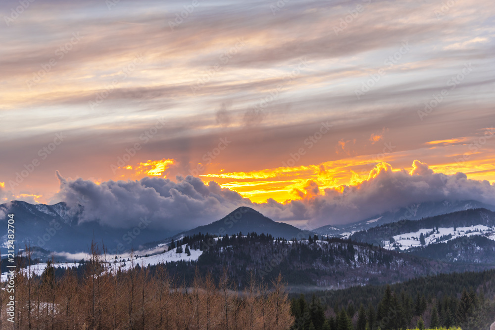 Clouds in the winter