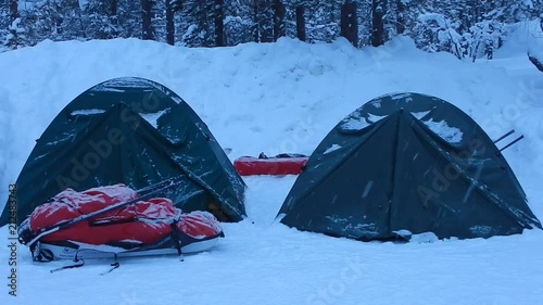 winter skiing adventure in lappland photo