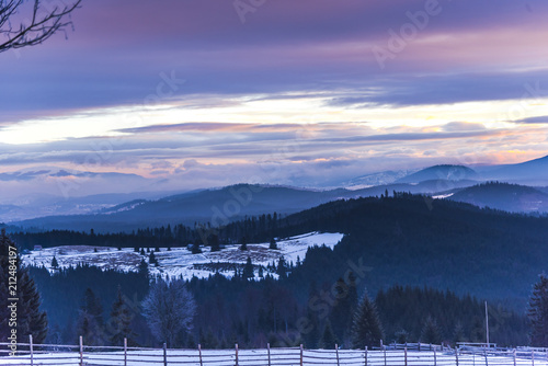 Fototapeta Naklejka Na Ścianę i Meble -  Amazing sunrise in the winter