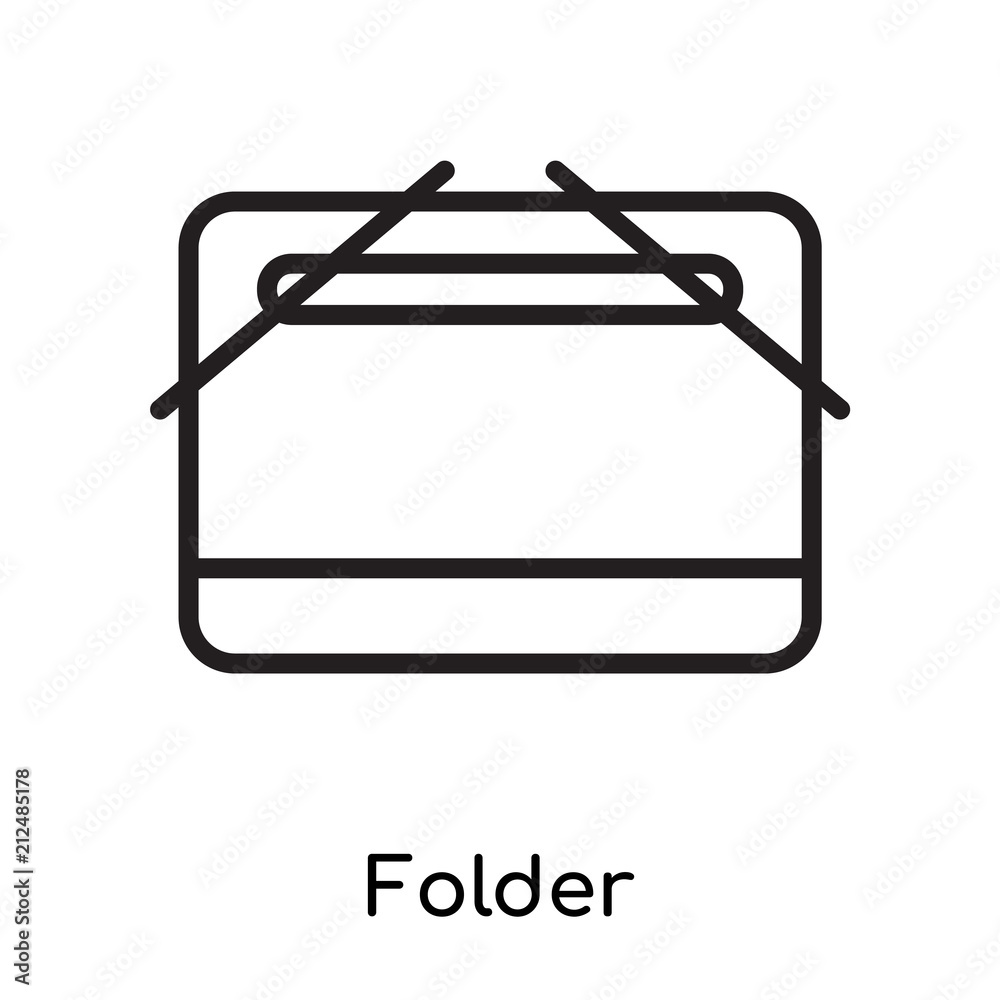 Folder icon vector sign and symbol isolated on white background, Folder logo concept