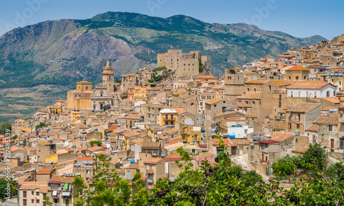 Принти на полотні Panoramic view of Caccamo, beautiful town in the province of Palermo, Sicily