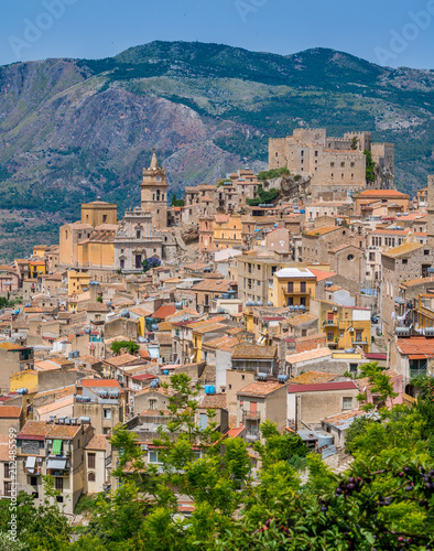 Принти на полотні Panoramic view of Caccamo, beautiful town in the province of Palermo, Sicily