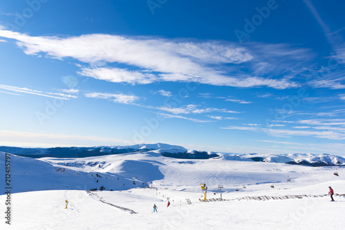 Winter landscape in Carpathian Mountains