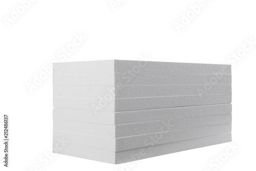white styrofoam on white background