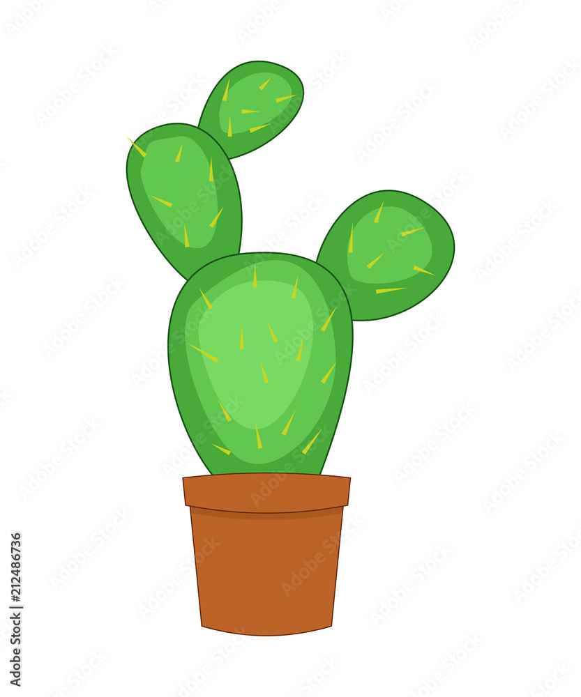cactus vector illustration isolated on white background. cactus vector illustration isolated on white background.