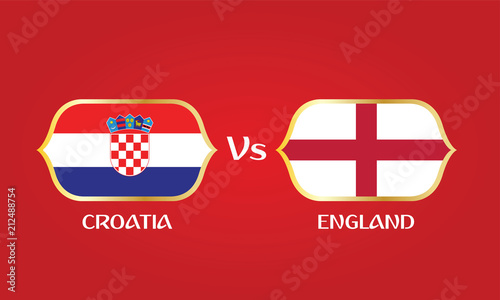 England versus Croatia soccer semi final match.