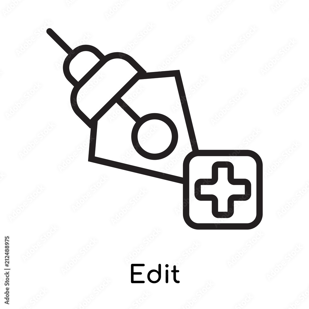 Edit icon vector sign and symbol isolated on white background, Edit logo concept Edit icon vector sign and symbol isolated on white background, Edit logo concept
