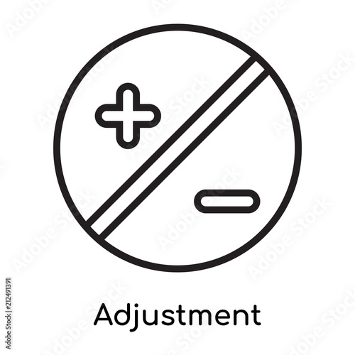 Adjustment icon vector sign and symbol isolated on white background, Adjustment logo concept