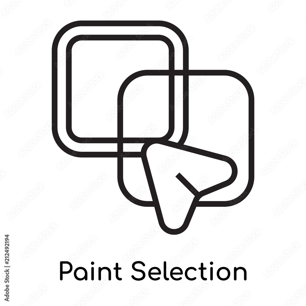 Paint Selection icon vector sign and symbol isolated on white background, Paint Selection logo concept Paint Selection icon vector sign and symbol isolated on white background, Paint Selection logo concept