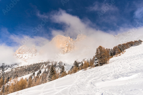 Winter in Dolomites Mountains