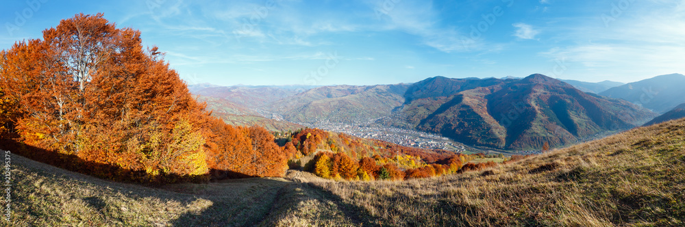 Autumn Carpathian mountain, Rakhiv, Ukraine