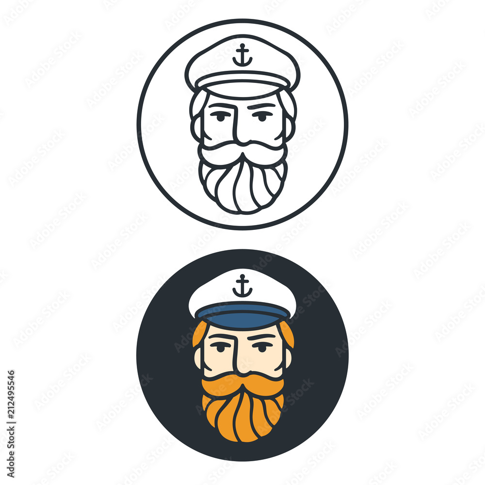 Captain portrait in circle Captain portrait in circle