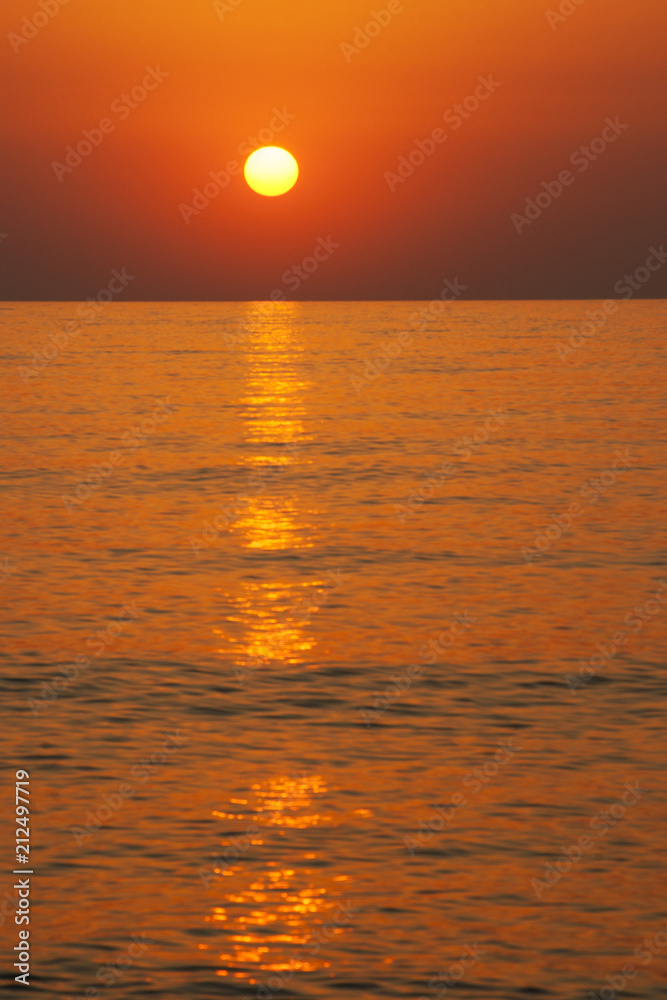 Sunset at the sea. Sunset at the sea.