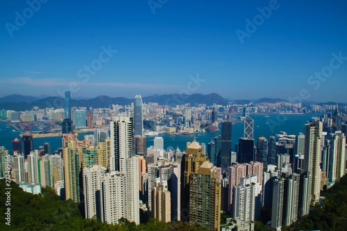 Hongkong Skyline von oben Victory Peak
