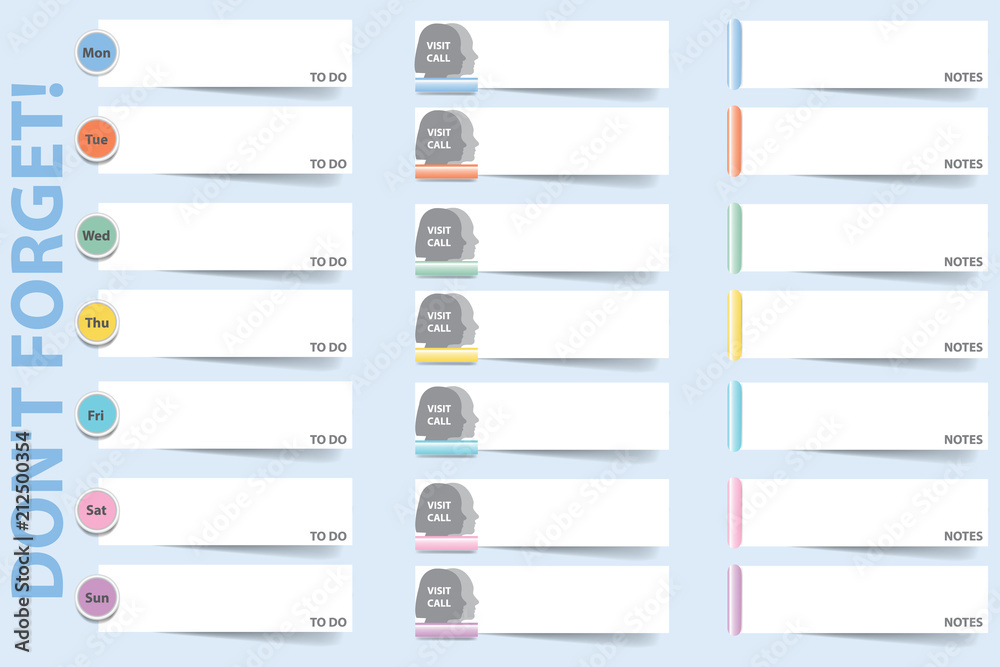 Don't forget board vector ready for your text Don't forget board vector ready for your text