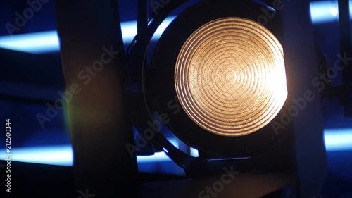 soffit is lighting up in a dark tv studio