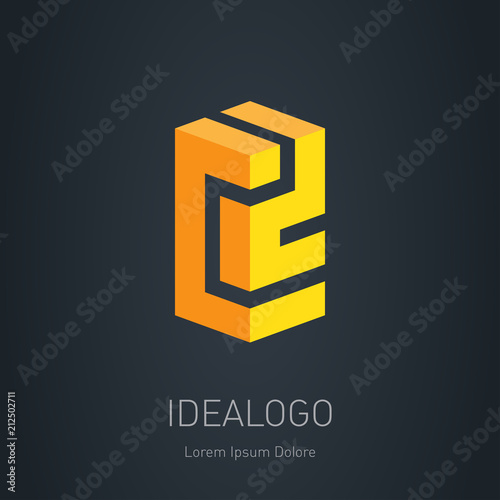 CD Vector design element or 3d icon. C and D initial logo or monogram logotype.
