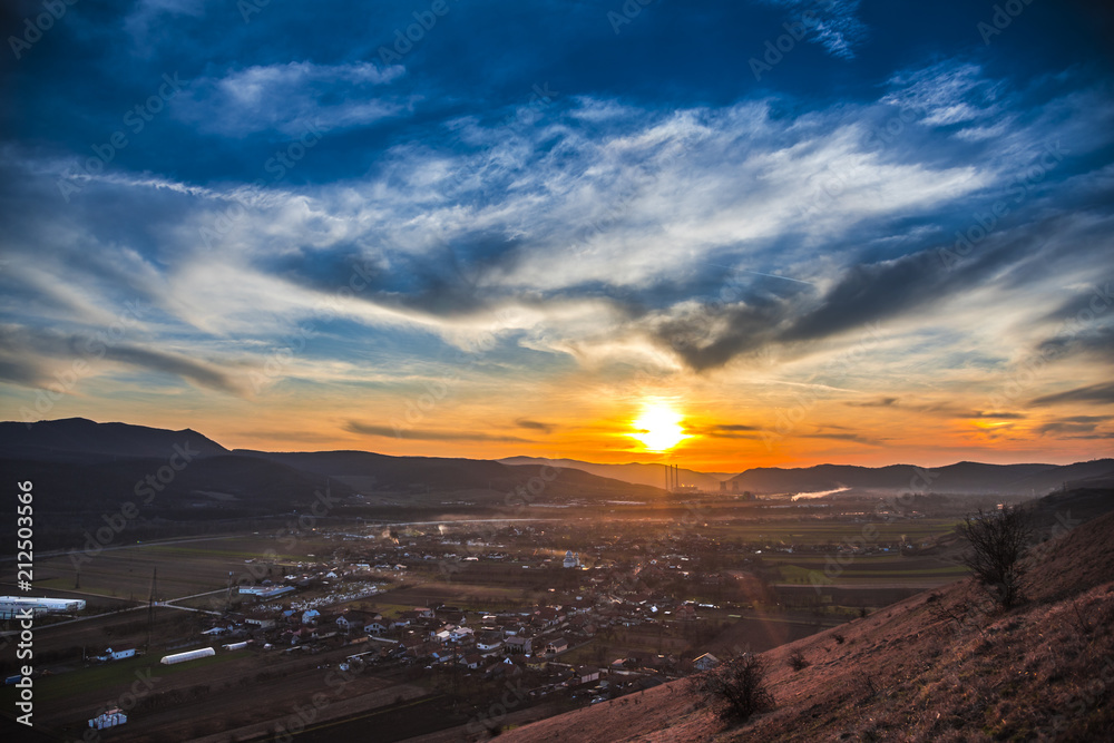 Sunset in the springtime