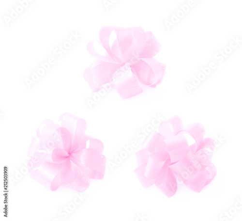 Decorational tape bow isolated