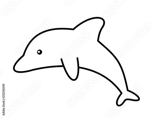 イルカ光 線画 Stock イラスト Adobe Stock