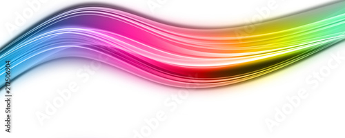 Abstract colorful wave panorama design with space for your text