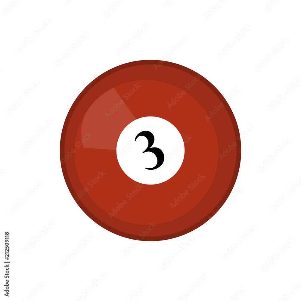 Isolated billiard ball icon Isolated billiard ball icon