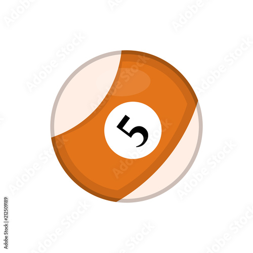 Isolated billiard ball icon