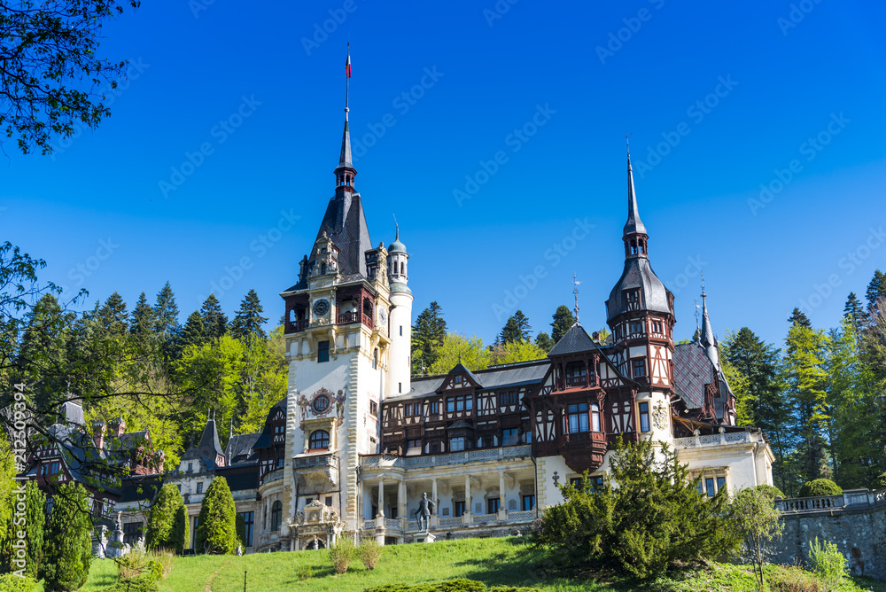 peles castle in transylvania romania