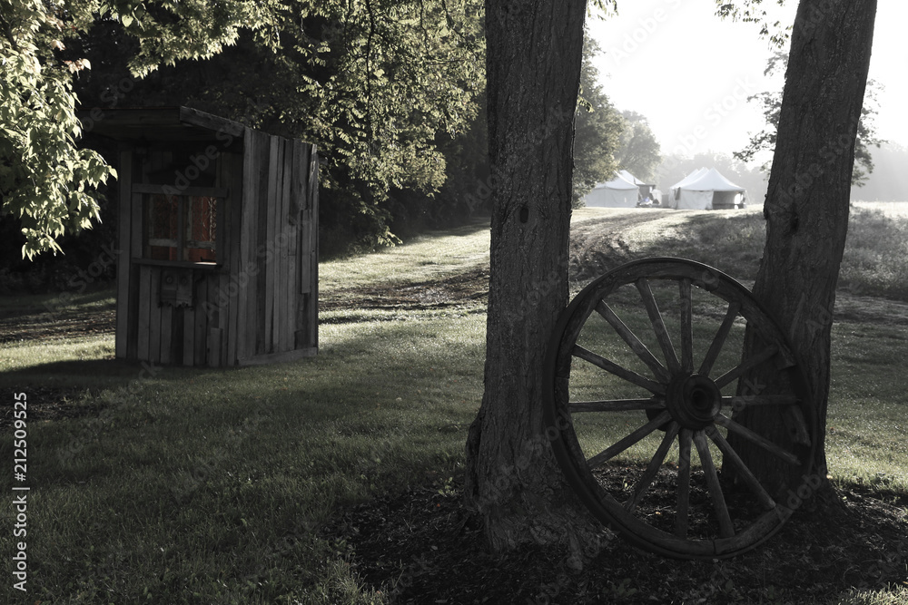 Fototapeta premium Barn and Wheel 