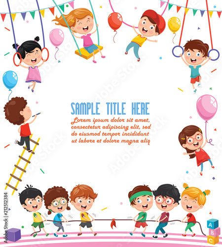 Vector Illustration Of Happy Children