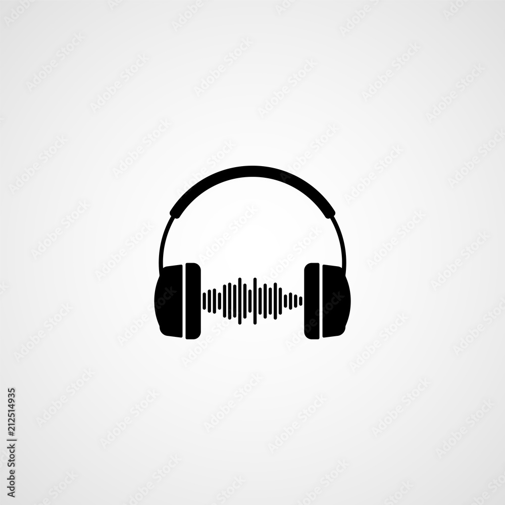 Headphones. Vector icon Headphones. Vector icon