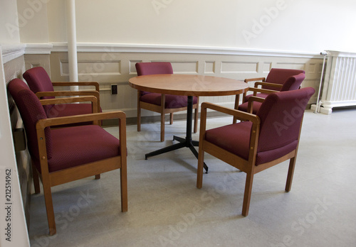 Empty meeting space