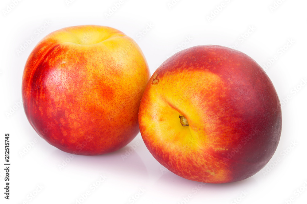 Fresh peaches on white background Fresh peaches on white background